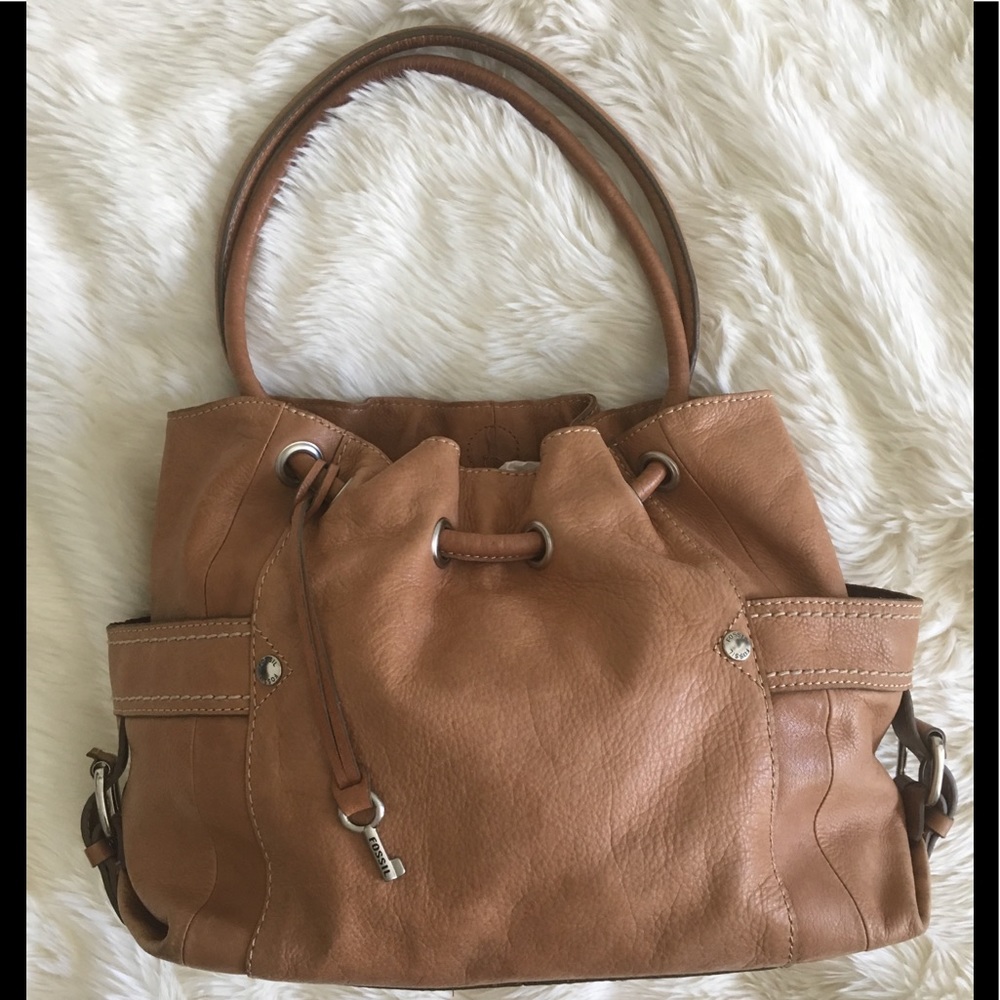 Fossil Soft Leather Bucket Bag